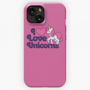 I Love Unicorns iPhone 15 Slim Phone Case Cover
