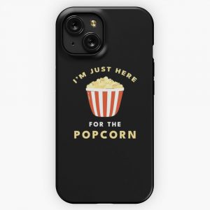 I M Just Here For The Popcorn iPhone 15 Slim Phone Case Cover