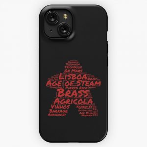I Play Red Meeple Word Cloud For Board Game Enthusiasts iPhone 15 Slim Phone Case Cover