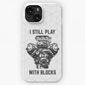 I Still Play With Blocks Muscle Car Big Block Mechanic Car Guy Car Fan Car Lover Car Enthusiast Petrolhead iPhone 15 Slim Phone Case Cover