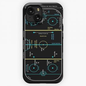 Ice Hockey Rink Dimensions Diagram iPhone 15 Slim Phone Case Cover