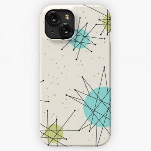 Iconic Atomic Starbursts Pattern iPhone 15 Slim Phone Case Cover