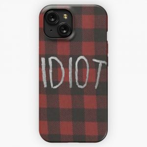 Idiot Red Flannel iPhone 15 Slim Phone Case Cover