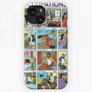 Illustrated Chart From India Occupations Rare Vintage High Quality iPhone 15 Slim Phone Case Cover