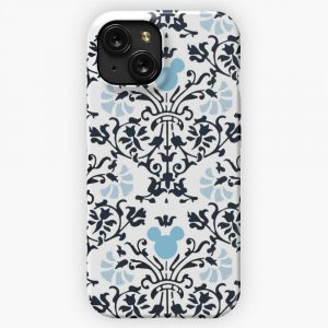 Indigo Hidden Character Pattern iPhone 15 Slim Phone Case Cover