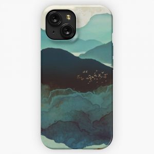 Indigo Mountains iPhone 15 Slim Phone Case Cover