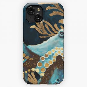 Indigo Octopus iPhone 15 Slim Phone Case Cover