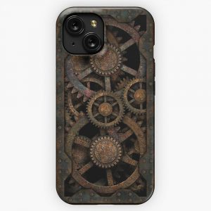 Infernal Steampunk Gears Vintage Steampunks iPhone 15 Slim Phone Case Cover