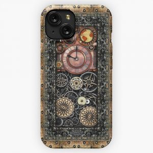 Infernal Steampunk Timepiece 2B Vintage Steampunks iPhone 15 Slim Phone Case Cover