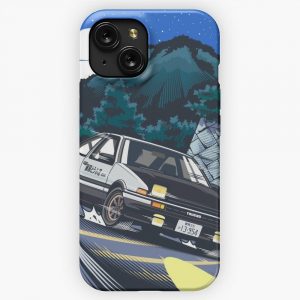 Initial D Takumi Fujiwara Hachiroku Downhill Attack Ae86 Trueno iPhone 15 Slim Phone Case Cover