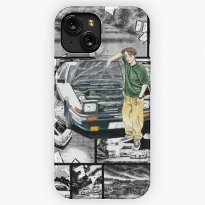 Initial D Takumi Fujiwara Manga Wall Design Version 1 iPhone 15 Slim Phone Case Cover