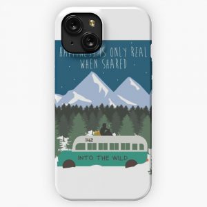 Into The Wild Happiness Is Only Real When Shared iPhone 15 Slim Phone Case Cover