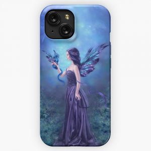 Iridescent Fairy Dragon iPhone 15 Slim Phone Case Cover
