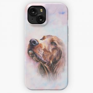 Irish Setter Watercolor Art From George Dyachenko iPhone 15 Slim Phone Case Cover