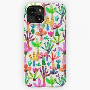 Is Patterns Jungle Tropical Garden Fun Palms Pattern iPhone 15 Slim Phone Case Cover