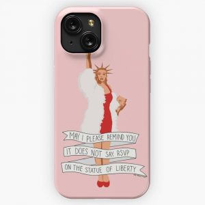 It Does Not Say Rsvp On The Statue Of Liberty The Peach Fuzz iPhone 15 Slim Phone Case Cover