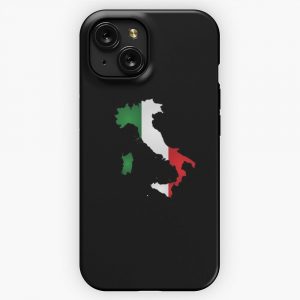 Italy Map With Flag iPhone 15 Slim Phone Case Cover