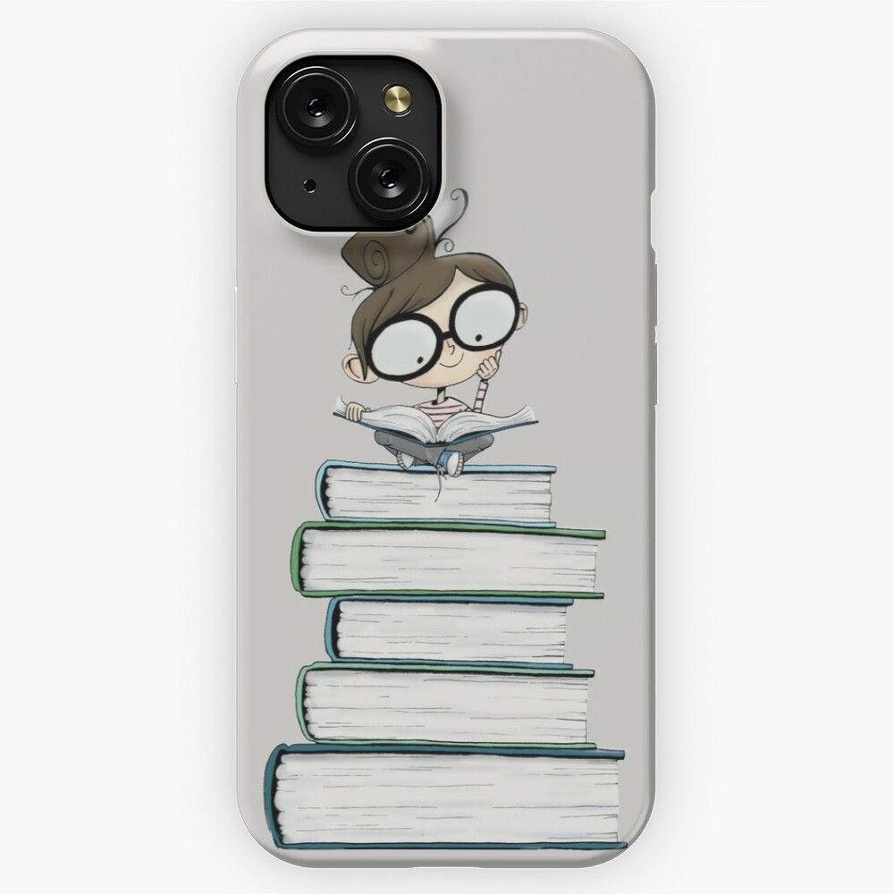 Itty Bitty Book Lover iPhone 15 Slim Phone Case Cover