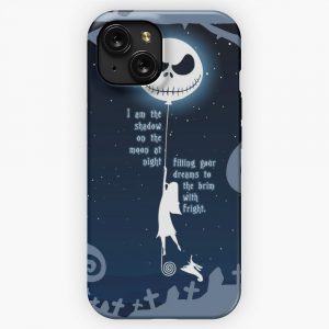 Jack Skellington And Sally Shadow On The Moon iPhone 15 Slim Phone Case Cover