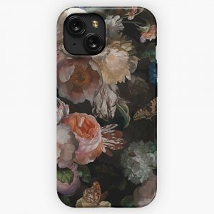 Jan Davidsz De Heem Vintage Roses Flowers Botanical Night Garden The Golden Era iPhone 15 Slim Phone Case Cover