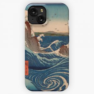Japan Ukiyo E Utagawa Hiroshige Waves iPhone 15 Slim Phone Case Cover