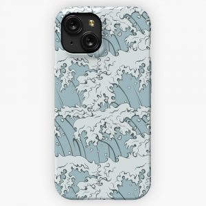 Japanese Waves Art iPhone 15 Slim Phone Case Cover