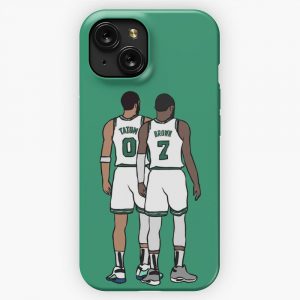 Jayson Tatum And Jaylen Brown Back To iPhone 15 Slim Phone Case Cover