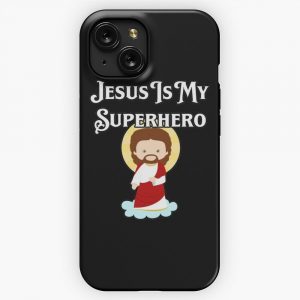 Jesus Is My Superhero iPhone 15 Slim Phone Case Cover