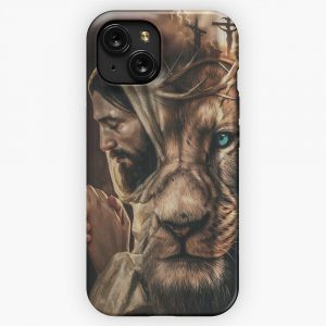 Jesus Pray And The Lion Of Judah iPhone 15 Slim Phone Case Cover
