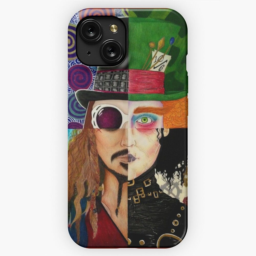 Johnny Depp Character Collage iPhone 15 Slim Phone Case Cover