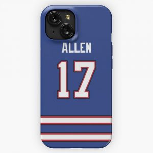 Josh Allen Buffalo Bills Jersey Back Mask Mask iPhone 15 Slim Phone Case Cover