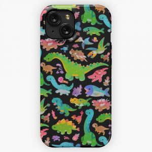 Jurassic Baby Dark iPhone 15 Slim Phone Case Cover