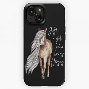 Just A Girl Who Loves Horses Horse Lover Design iPhone 15 Slim Phone Case Cover