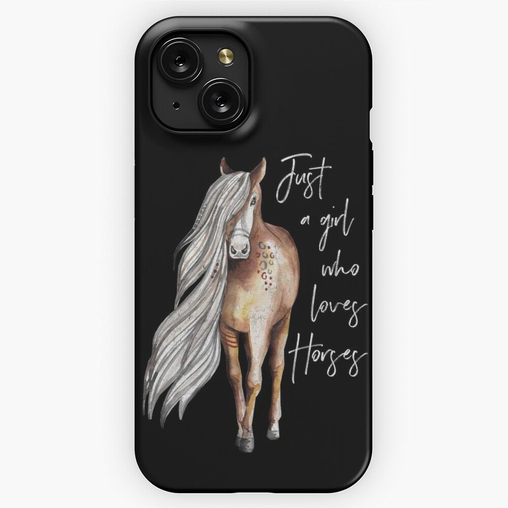Just A Girl Who Loves Horses Horse Lover Design iPhone 15 Slim Phone Case Cover