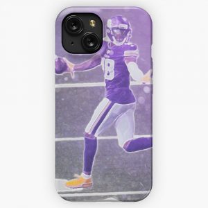Justin Jefferson Illustration iPhone 15 Slim Phone Case Cover