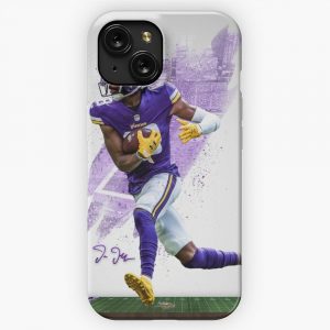 Justin Jefferson Minnesota Sports Art iPhone 15 Slim Phone Case Cover