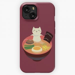 Kawaii Neko Ramen Cat Lovers Gift iPhone 15 Slim Phone Case Cover