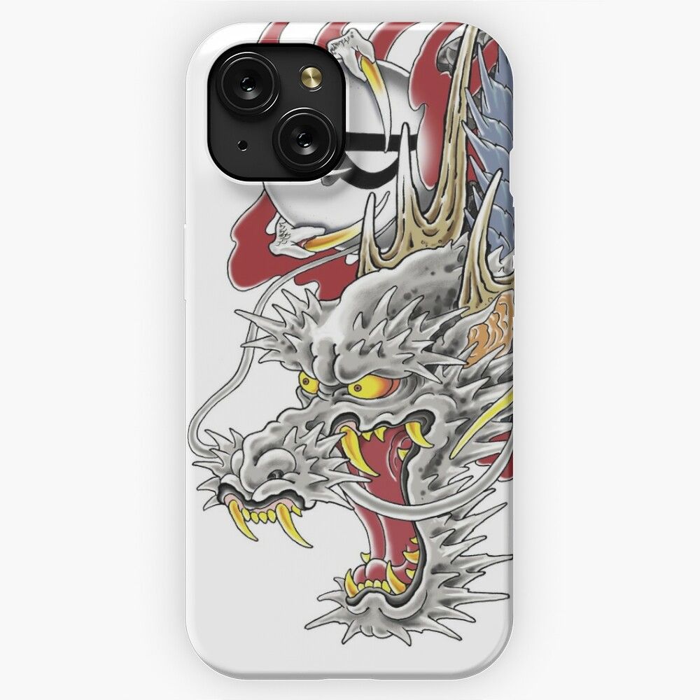 Kazuma Kiryu Dragon Tattoo Horizontal iPhone 15 Slim Phone Case Cover