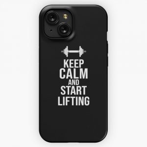 Keep Calm And Start Lifting iPhone 15 Slim Phone Case Cover