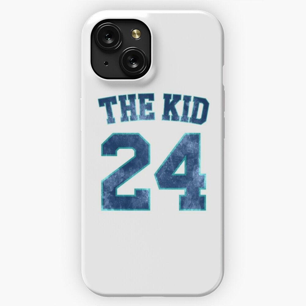 Ken Griffey Jr The Kid Baseball Nickname Jersey Modern Distressed iPhone 15 Slim Phone Case Cover