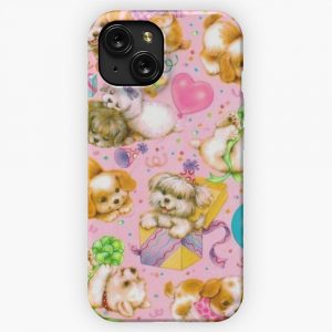 Kidcore Puppy Party iPhone 15 Slim Phone Case Cover
