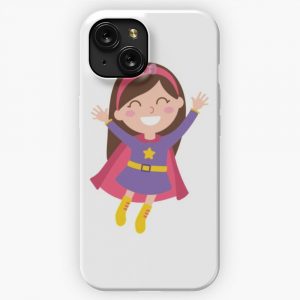Kids Boys And Girls Wearing Superheroes Costumes iPhone 15 Slim Phone Case Cover