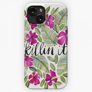 Killin It Tropical Pink iPhone 15 Slim Phone Case Cover