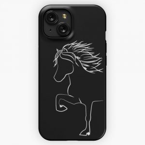 King Kolbi Dark Stylish Icelandic Horse Merch For Horse Lovers iPhone 15 Slim Phone Case Cover