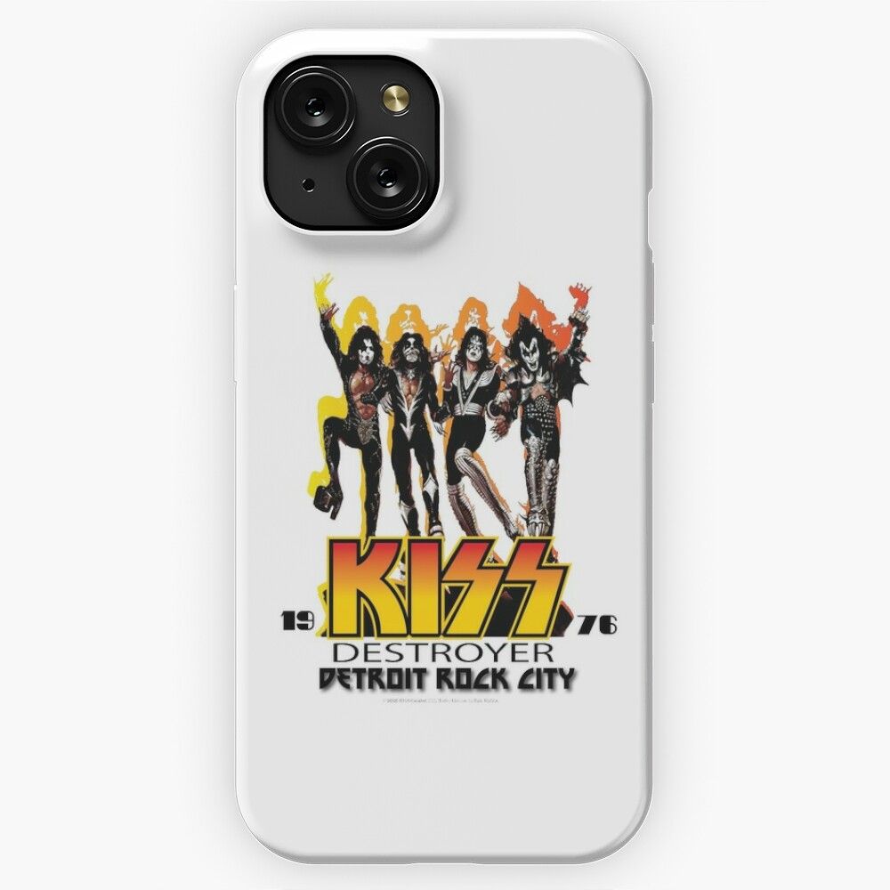 Kiss 1976 Destroyer Detroit Rock City iPhone 15 Slim Phone Case Cover