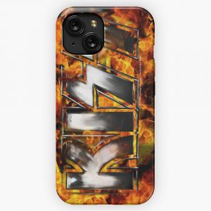 Kiss Logo On Fire iPhone 15 Slim Phone Case Cover