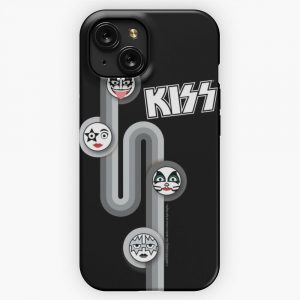 Kiss Retro Faces iPhone 15 Slim Phone Case Cover