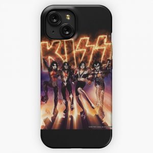 Kiss The Band Destroyer Fire Logo iPhone 15 Slim Phone Case Cover