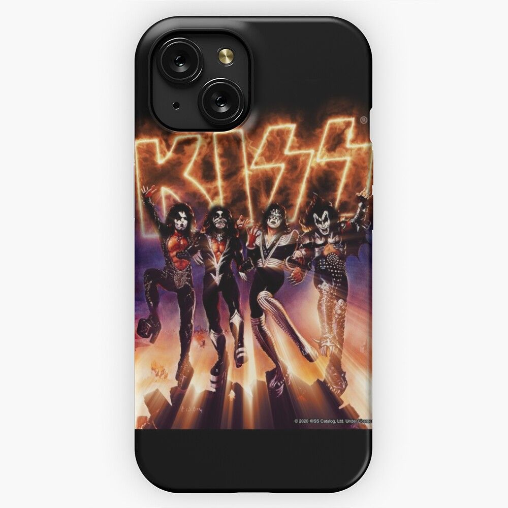 Kiss The Band Destroyer Fire Logo iPhone 15 Slim Phone Case Cover