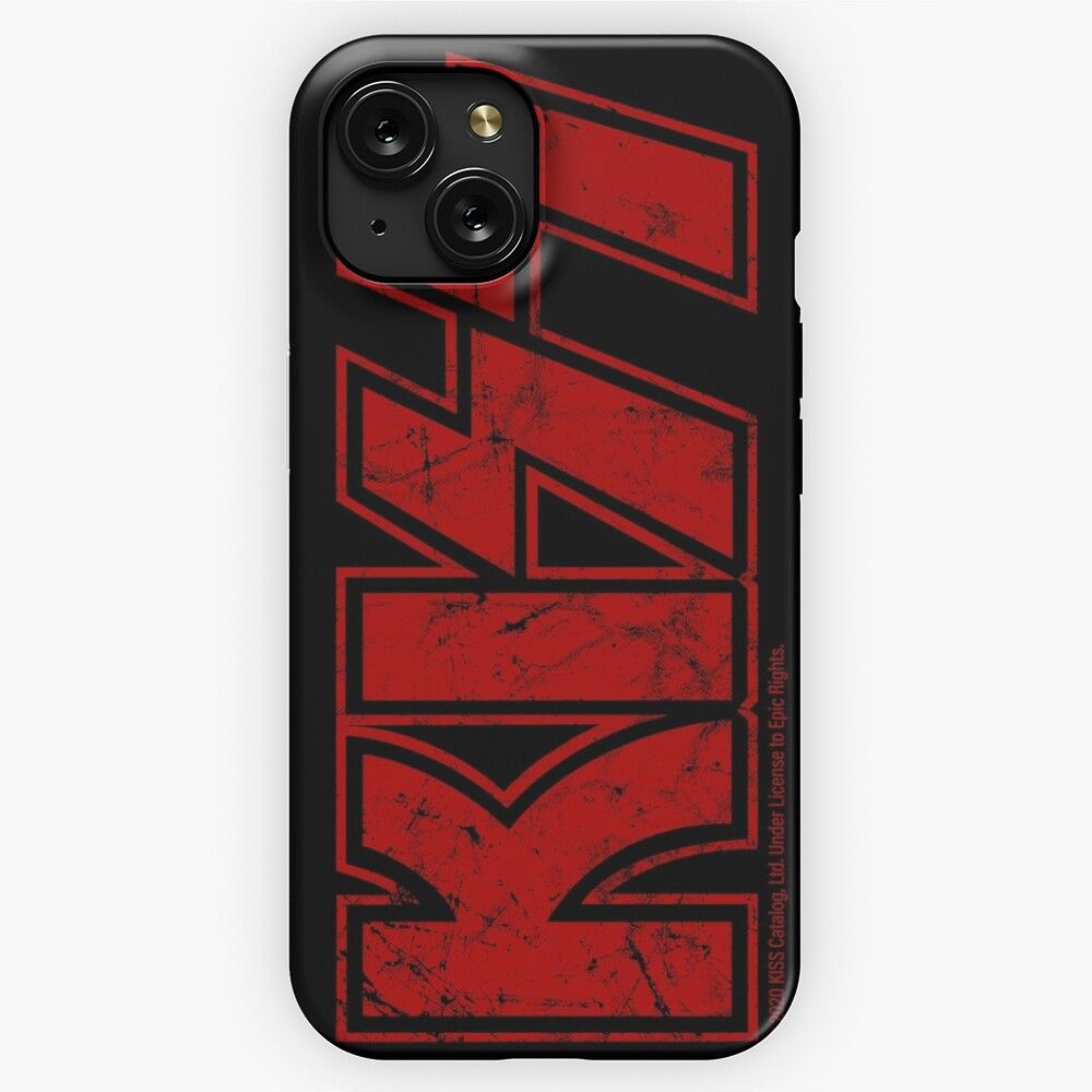 Kiss The Band Logo Red iPhone 15 Slim Phone Case Cover